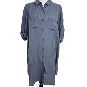 Cloth & Stone Slate Shirt Dress 100 percent Tencil size large